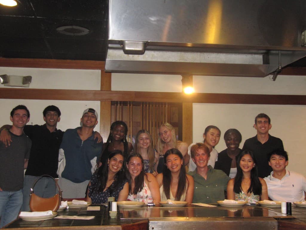 Brothers out for a chapter hibachi dinner